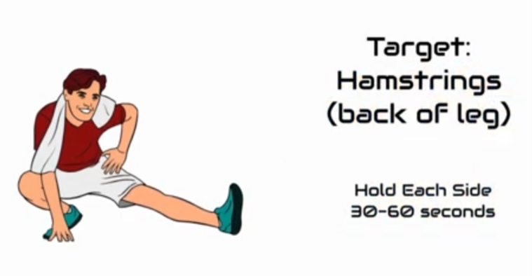 hamstring stretch for back of leg