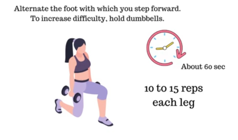 forward lunge exercise