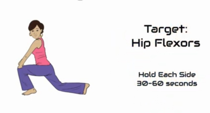 lunge  stretch for hip flexors